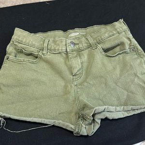 Olive boyfriend jean shorts